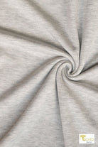 Gray Feather, Brushed French Terry Knit Fabric - Boho Fabrics - French Terry Solid Knit