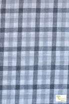 Gray Plaid, Woven Fabric - Boho Fabrics - Shirting, Woven