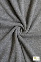 Gray, Terry Cloth Knit Fabric - Boho Fabrics - French Terry Solid Knit