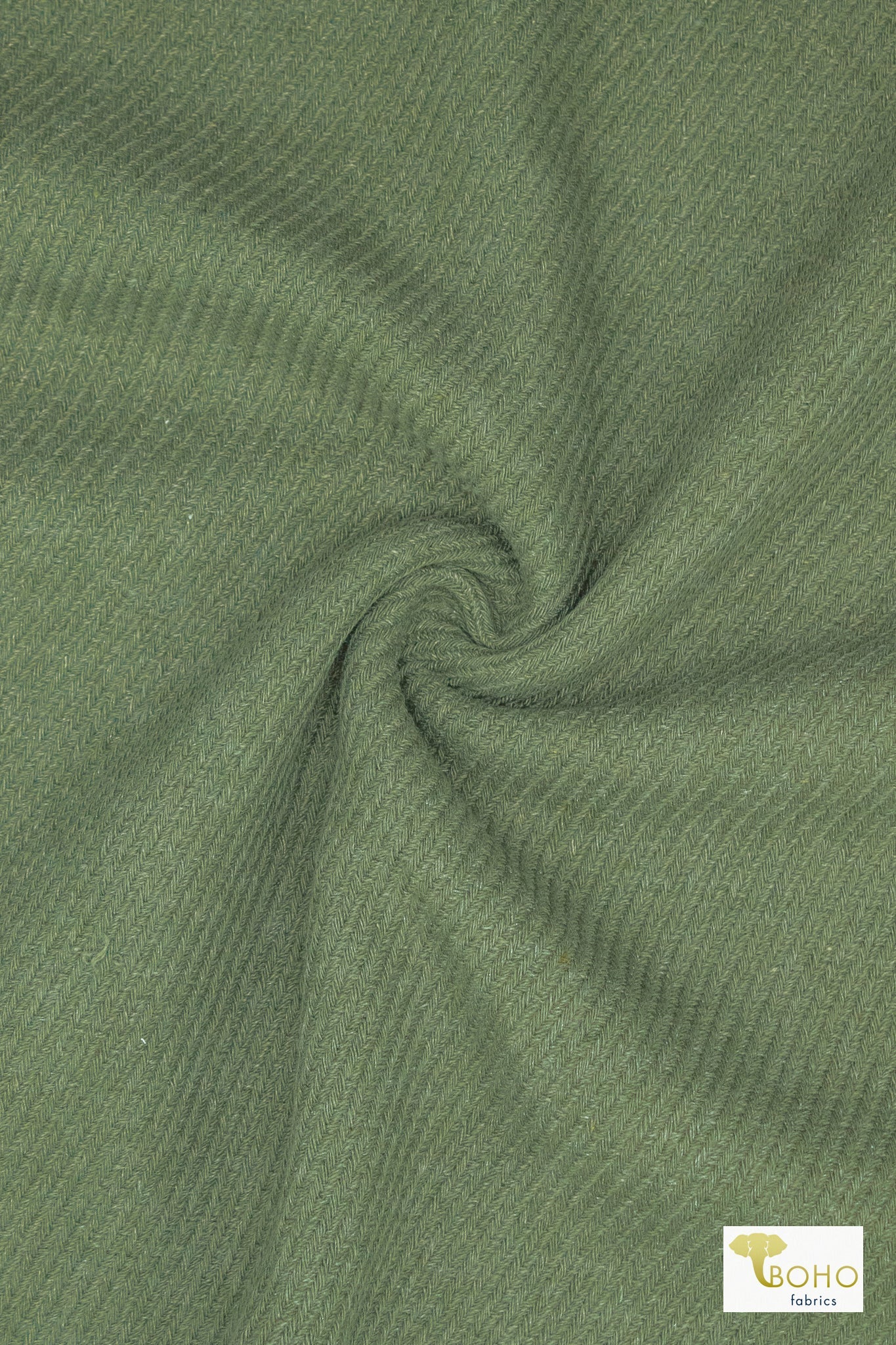 Green Grove, Thick Twill Woven Fabric - Boho Fabrics - Woven Fabric