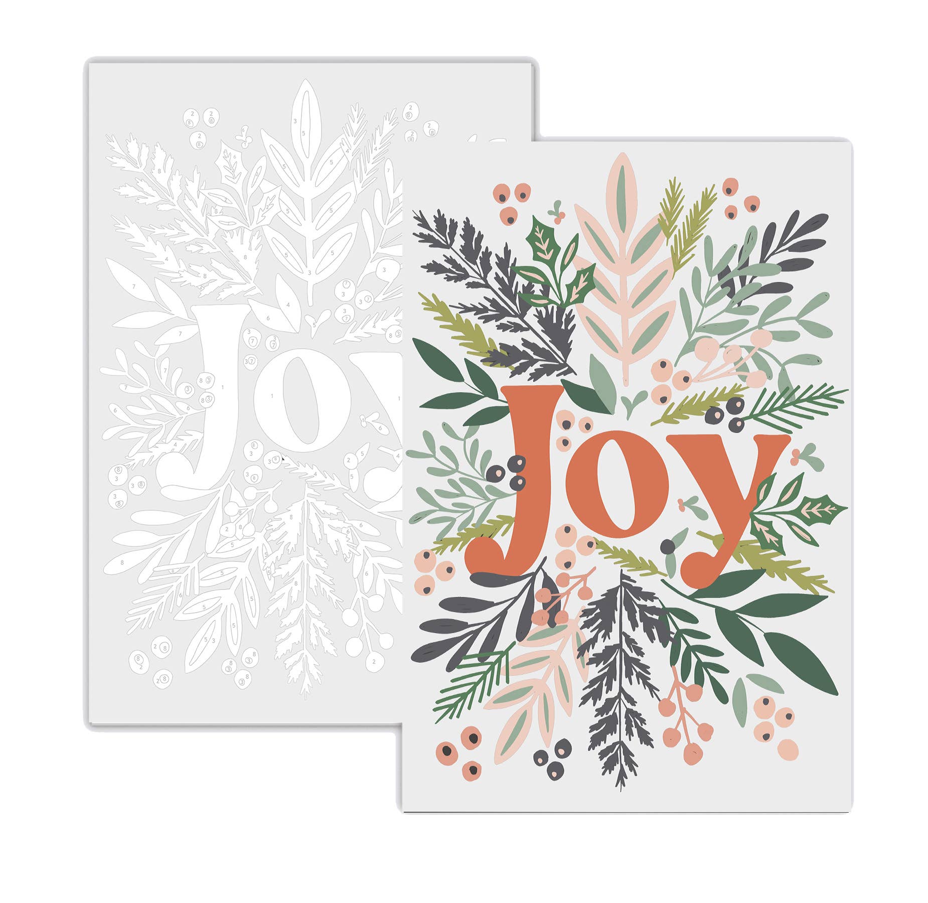 Holiday Joy 12 x 18" Paint by Number Kit - Boho Fabrics - 