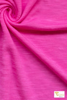 Hot Pink Rayon Slub, Knit Fabric - Boho Fabrics - Rayon Jersey Solid, Knit Fabric