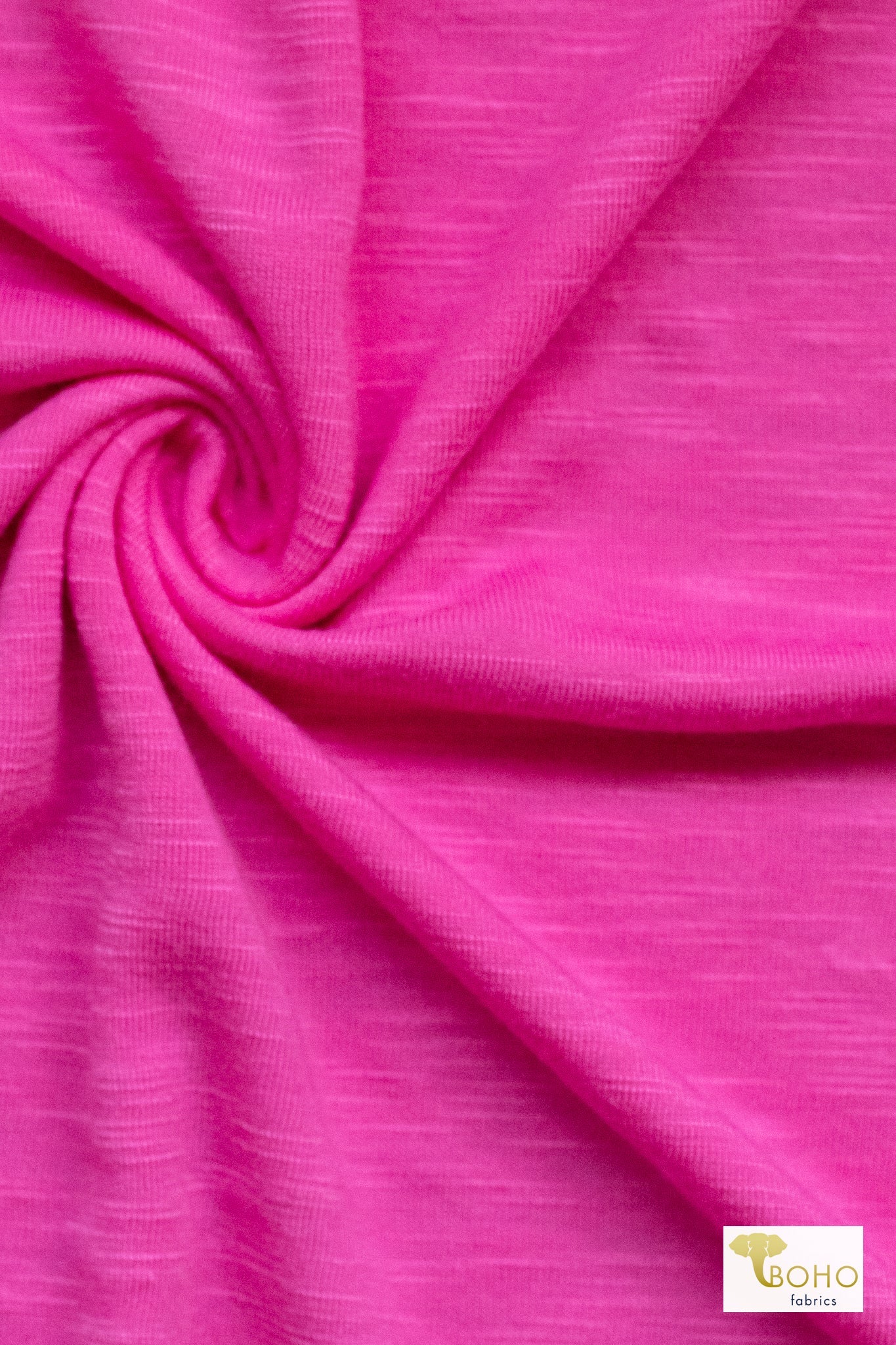 Hot Pink Rayon Slub, Knit Fabric - Boho Fabrics - Rayon Jersey Solid, Knit Fabric