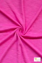 Hot Pink Rayon Slub, Knit Fabric - Boho Fabrics - Rayon Jersey Solid, Knit Fabric