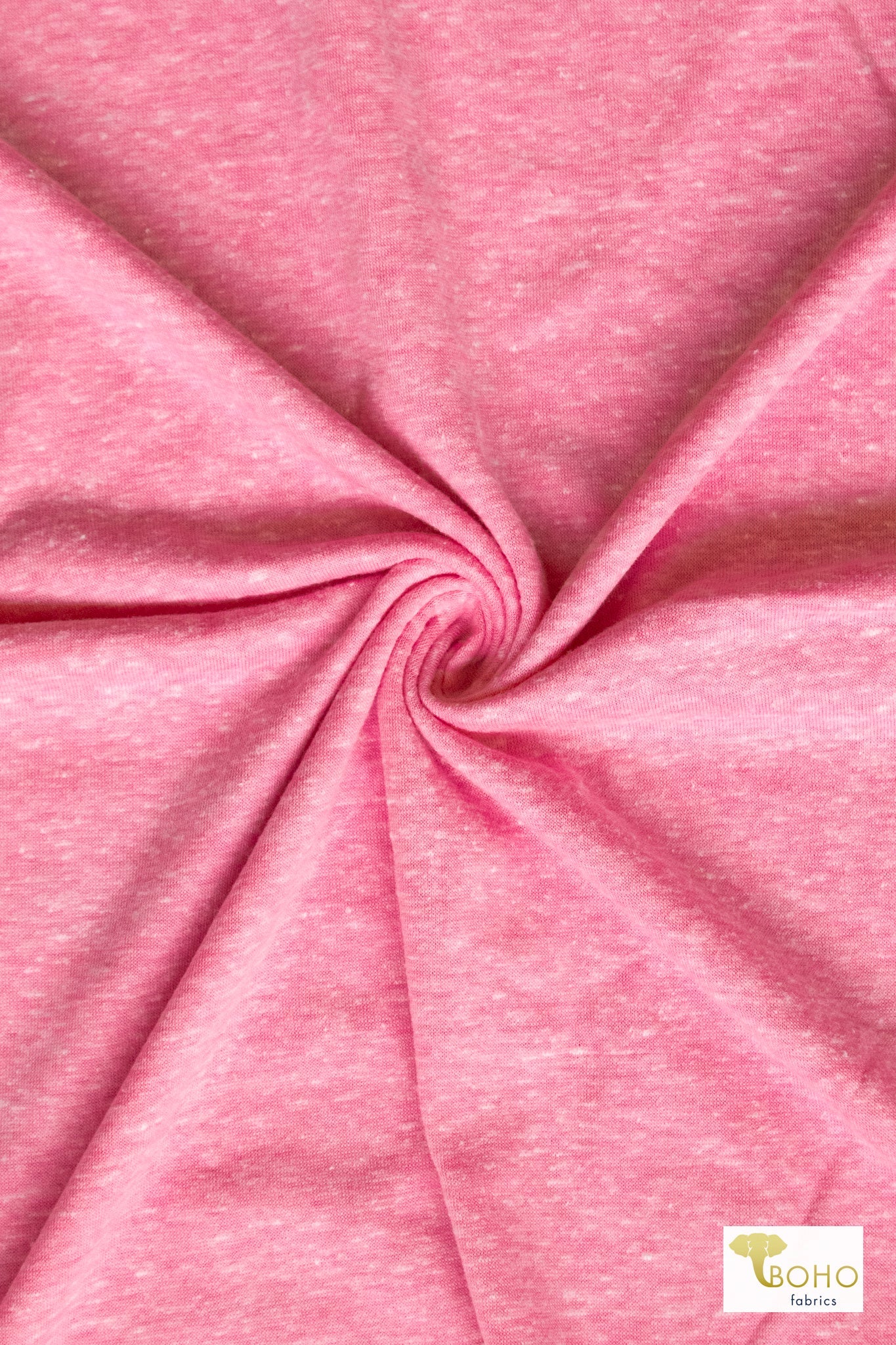 Hot Pink, Triblend Jersey Knit - Boho Fabrics - Jersey Solid, Knit Fabric