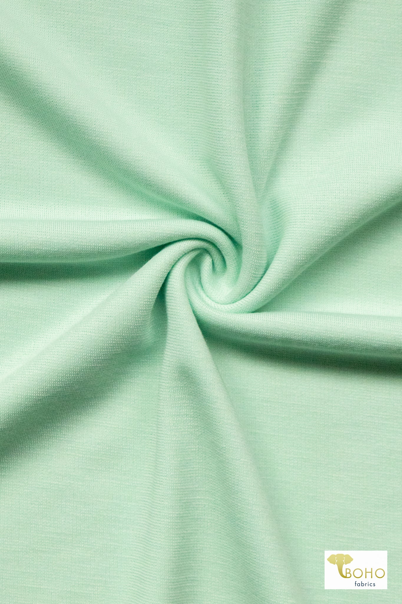 Ice Mint, Ponte Solid Knit Fabric - Boho Fabrics - Ponte Solid, Knit Fabric