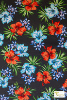 Island Hibiscus, Swim Knit Fabric - Boho Fabrics - Swim Knit, Printed Fabric