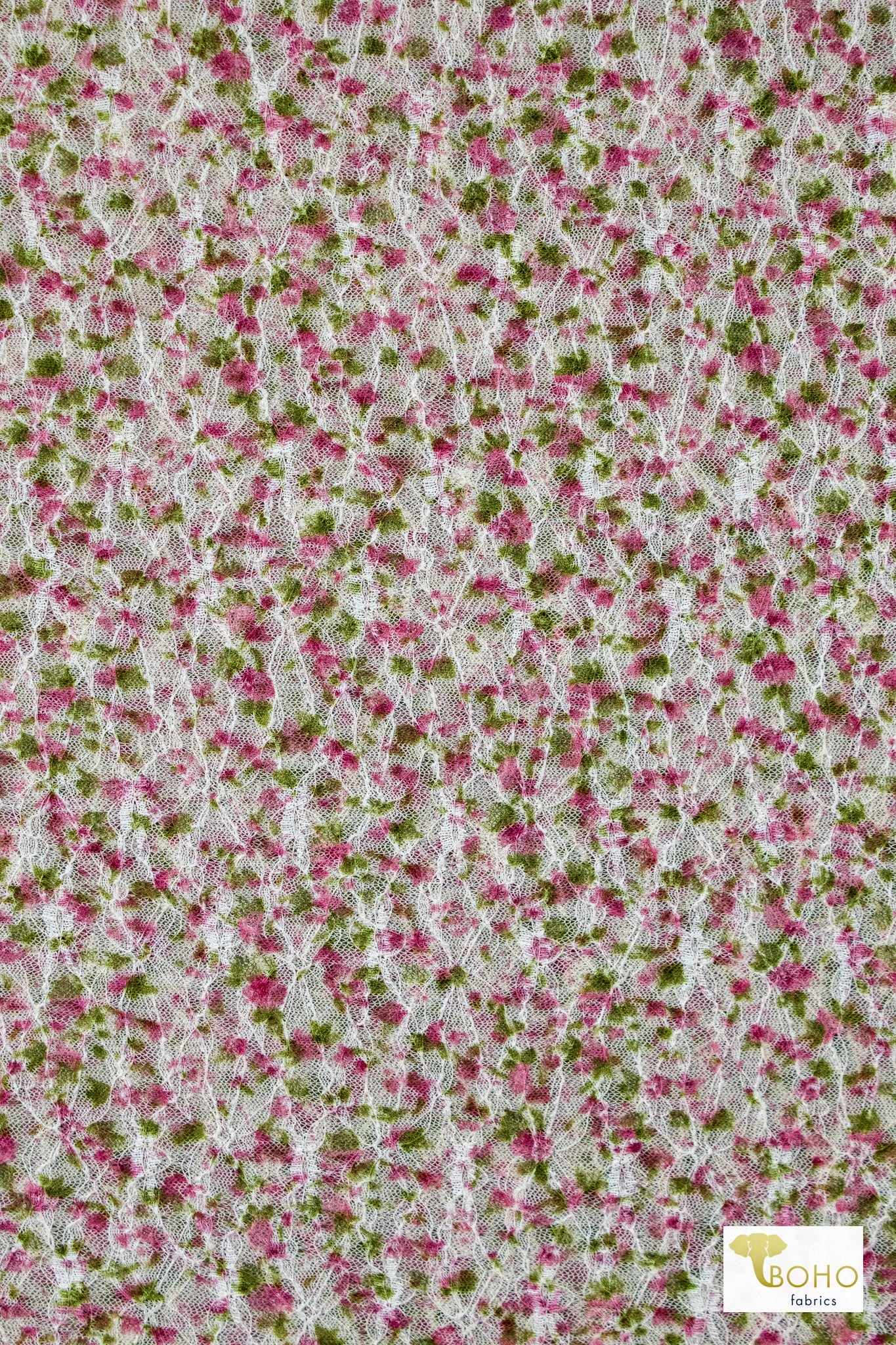 Juliet Roses, Stretch Mesh Fabric - Boho Fabrics - Stretch Mesh