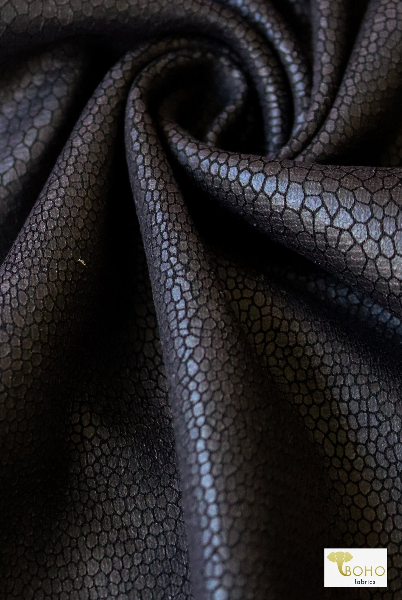 LAST CUTS! Black Dragonscale, Ponte Print, Double Knit - Boho Fabrics - Ponte Print, Knit Fabric