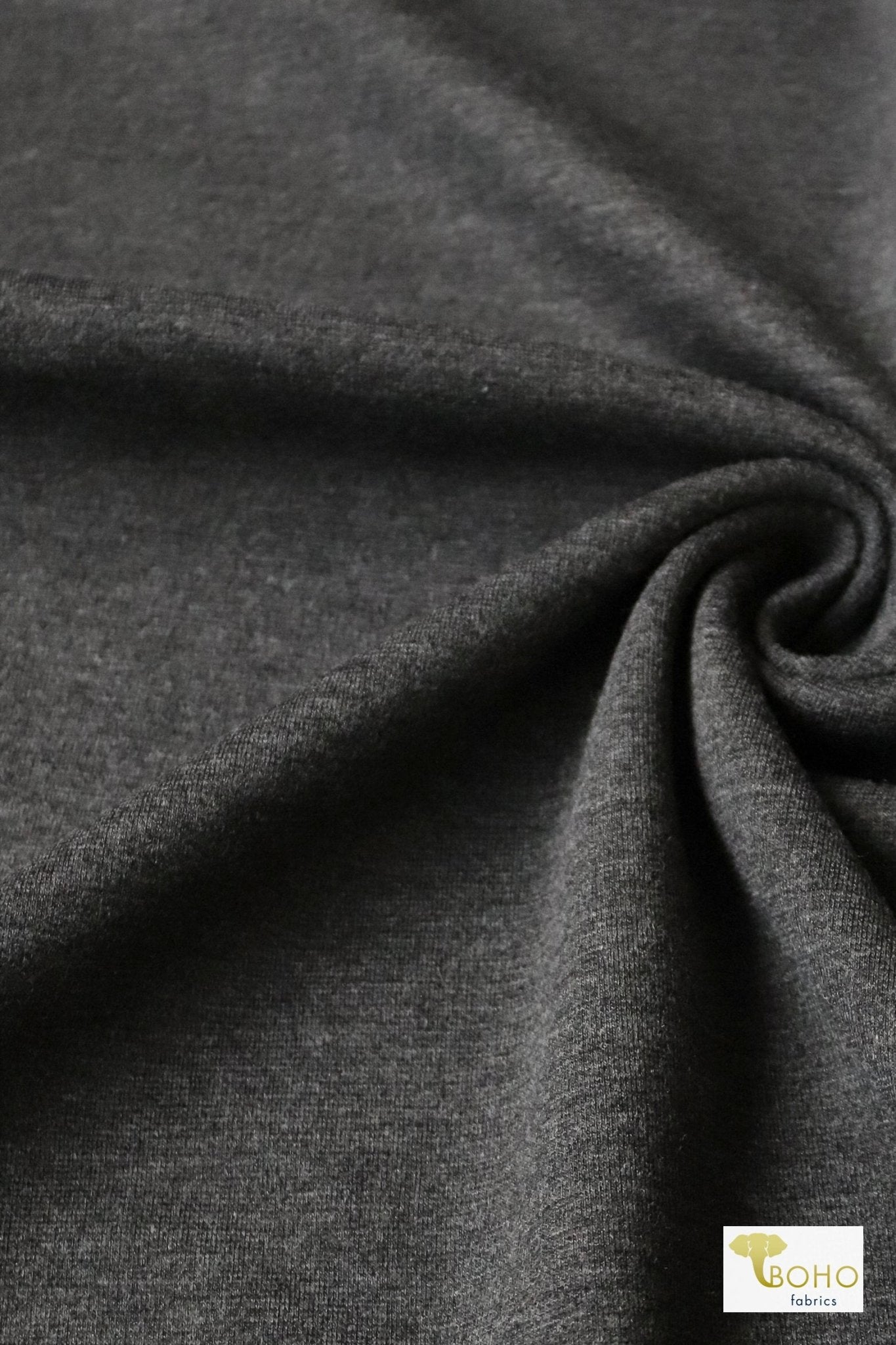 Last Cuts! Gray, Ponte Knit - Boho Fabrics - Ponte Solid, Knit Fabric