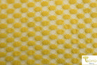 Last Cuts! Polka Dot in Lemon Yellow. Stretch Lace. SL-107-YELL - Boho Fabrics