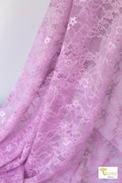 Lavender Elegance, Double Border Woven Lace - Boho Fabrics - Lace, Woven