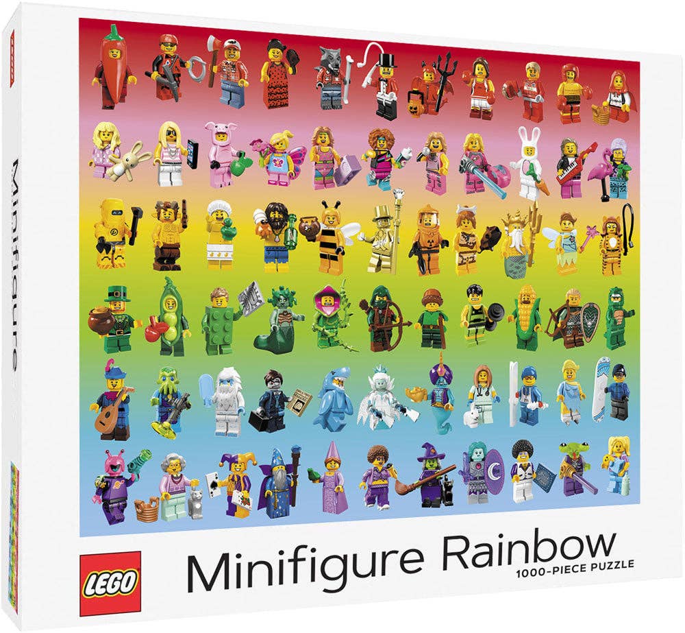 LEGO Minifigure Rainbow 1000 - Piece Puzzle - Boho Fabrics - Puzzles