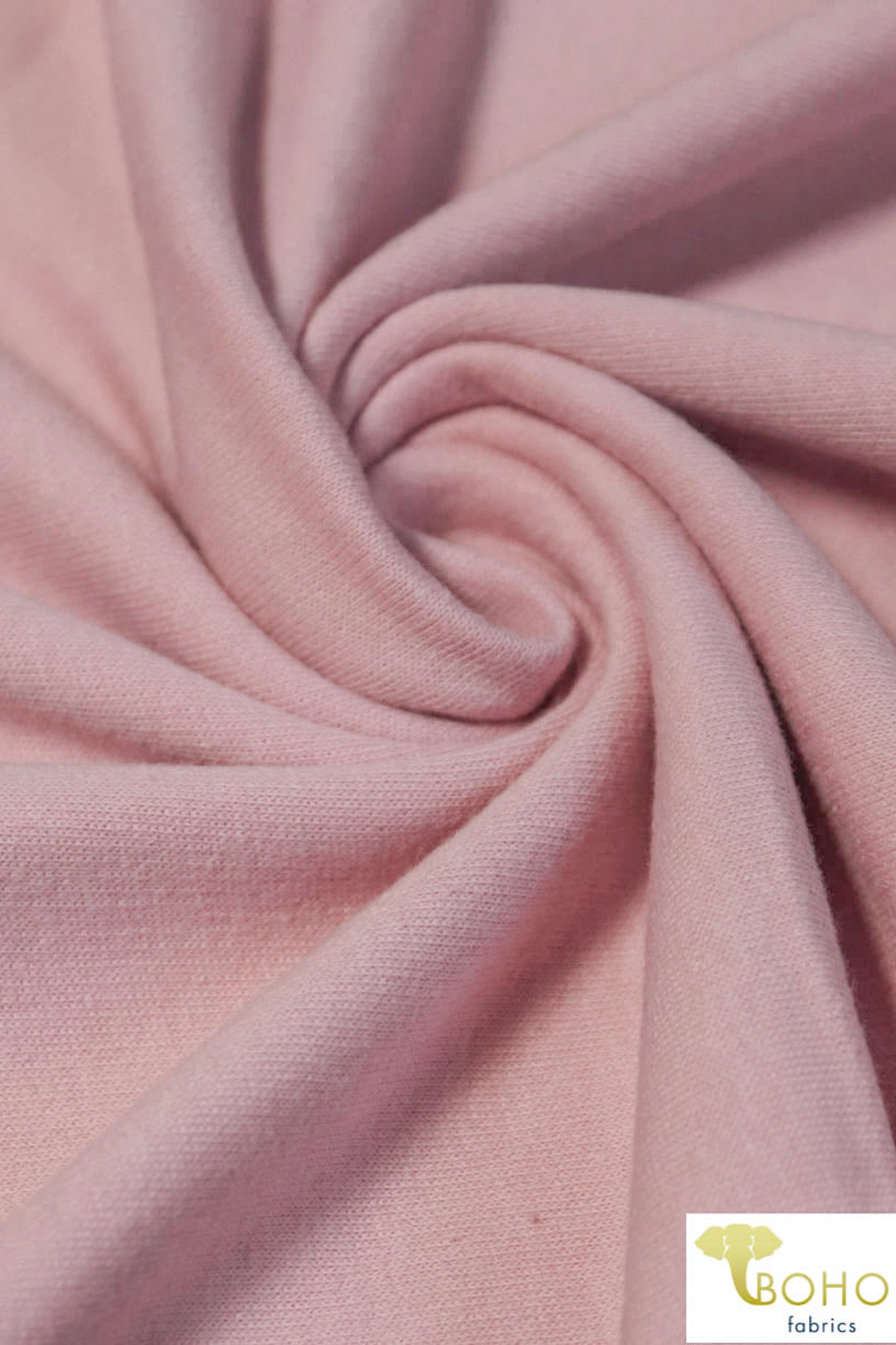 Light Pink. Cotton French Terry. CLFT - 938 - LP. (PRE - ORDER) - Boho Fabrics - Cotton, French Terry Knit