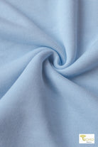 Limited Yardage - Year End Edit Special! Light Baby Blue, Sweatshirt Fleece. - Boho Fabrics - Sweatshirt Fleece