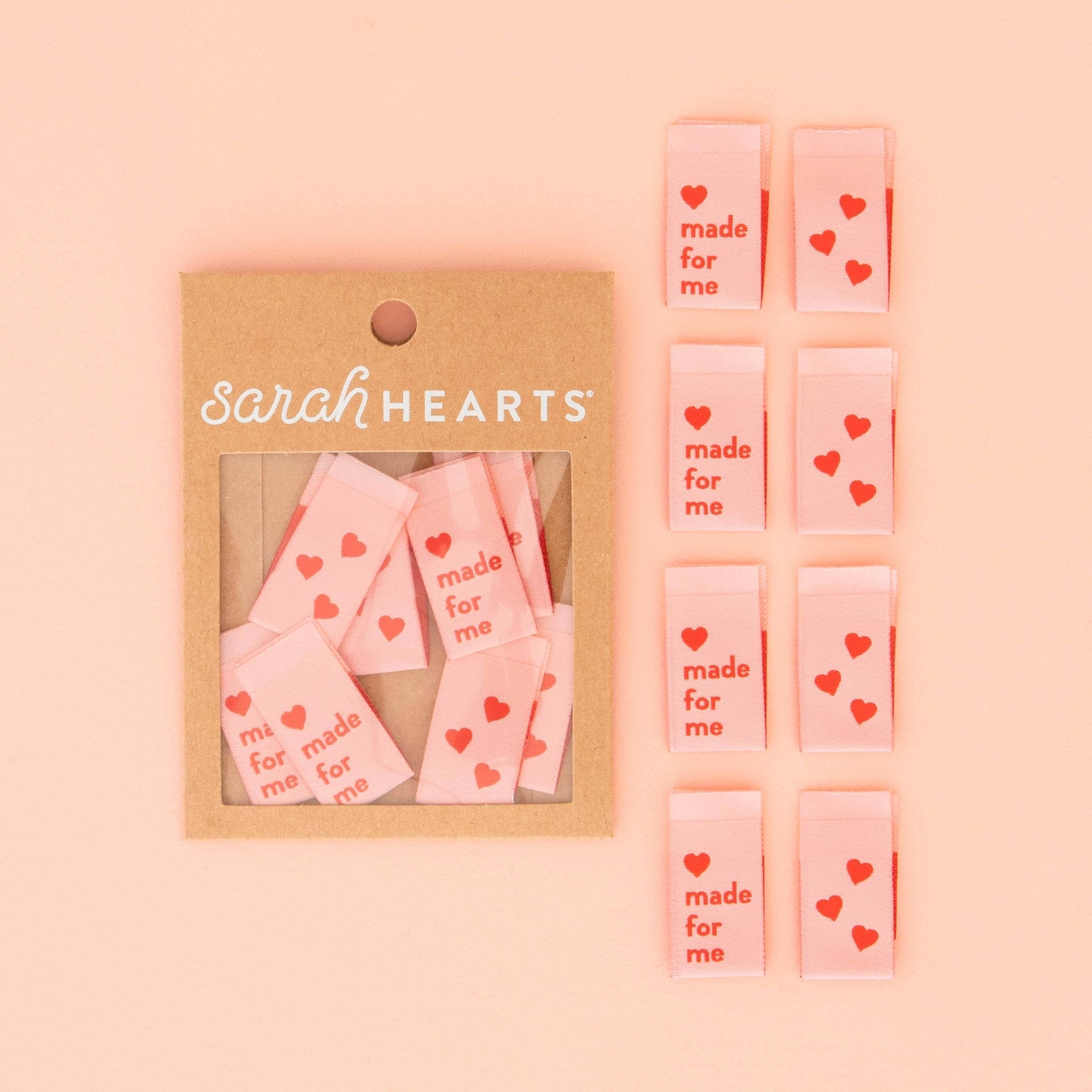 Made for Me Heart - Sewing Woven Quilt and Garment Labels (PRE - ORDER) - Boho Fabrics - 