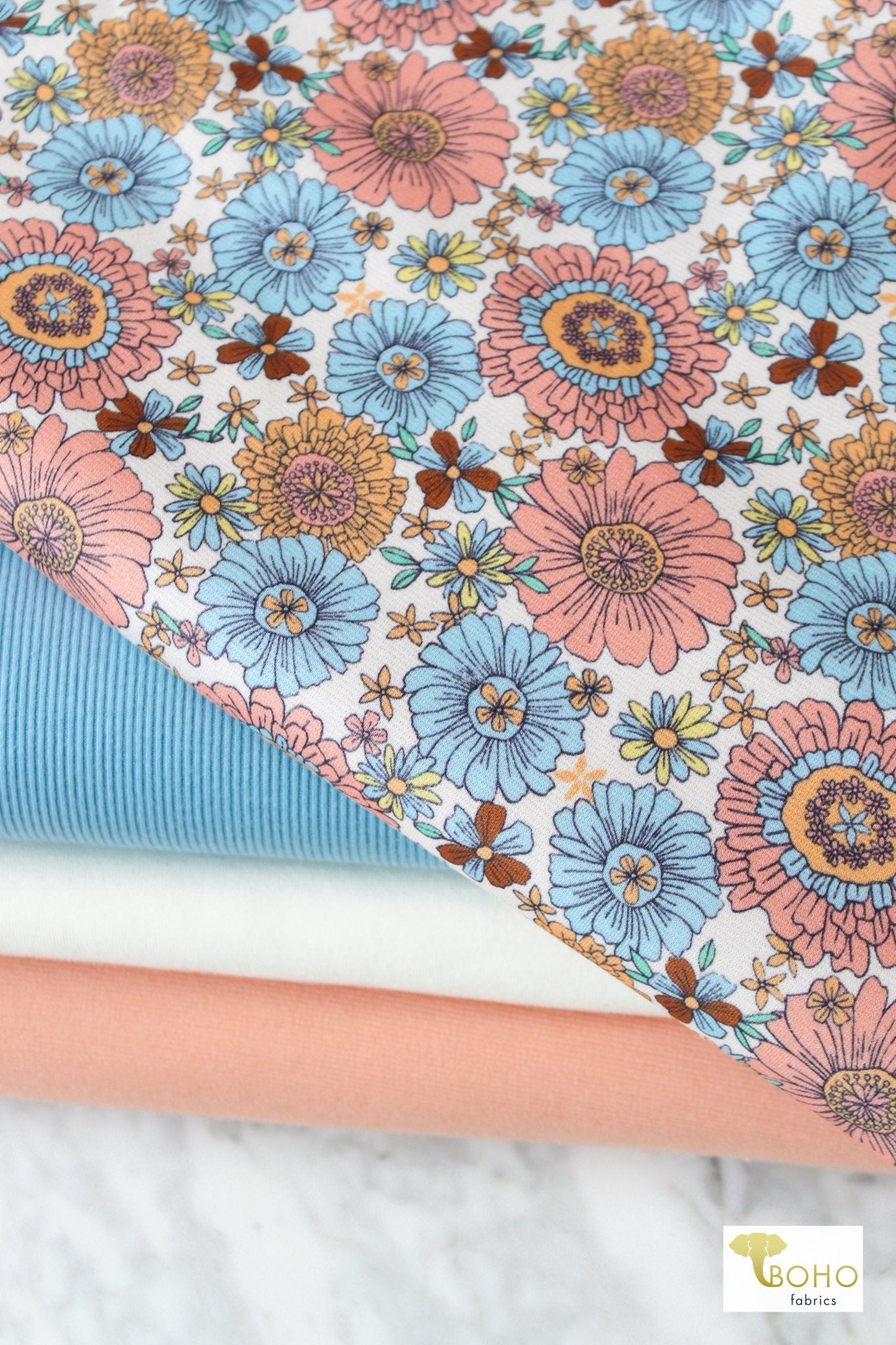 Maisy Daisy, Ponte Print Knit Fabric – Boho Fabrics