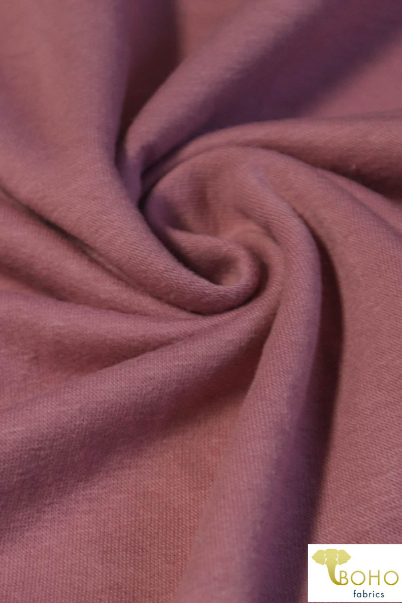 Mauve Cotton French Terry. CLFT - 938 - MP. (PRE - ORDER) - Boho Fabrics - Cotton, French Terry Knit