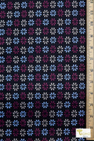 MCM, Cool Colorway Ponte Print Fabric - Boho Fabrics - Ponte Print, Knit Fabric