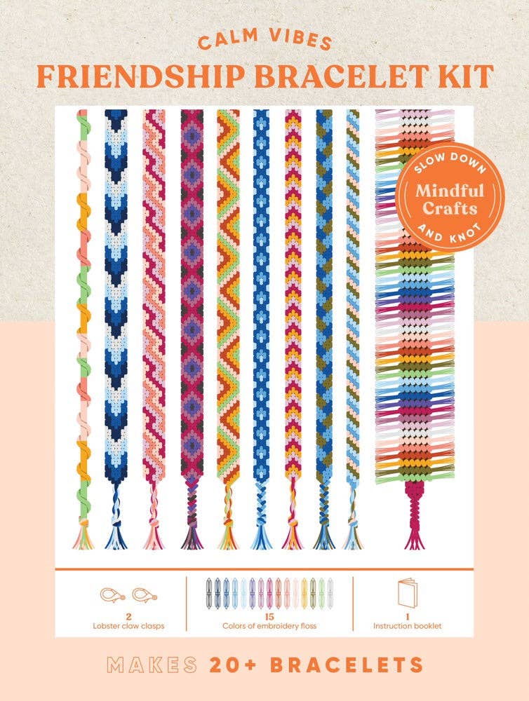 Mindful Crafts: Calm Vibes Friendship Bracelet Kit (Pre - Order) - Boho Fabrics - 