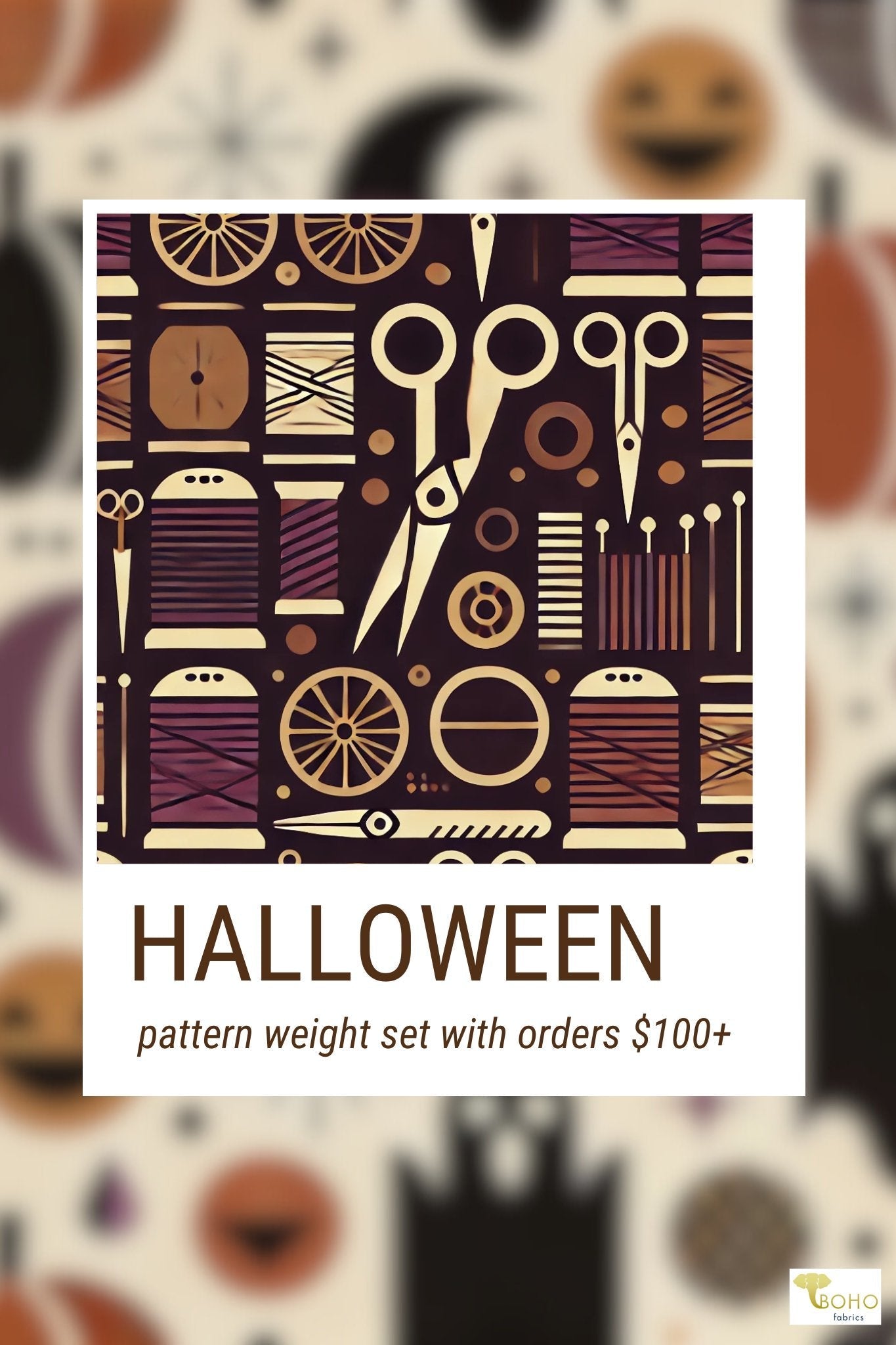 🎁 Mini Halloween Marble Pattern Weight Set (4 Pieces). FREE WITH ORDERS $100+ (100% off) - Boho Fabrics - 