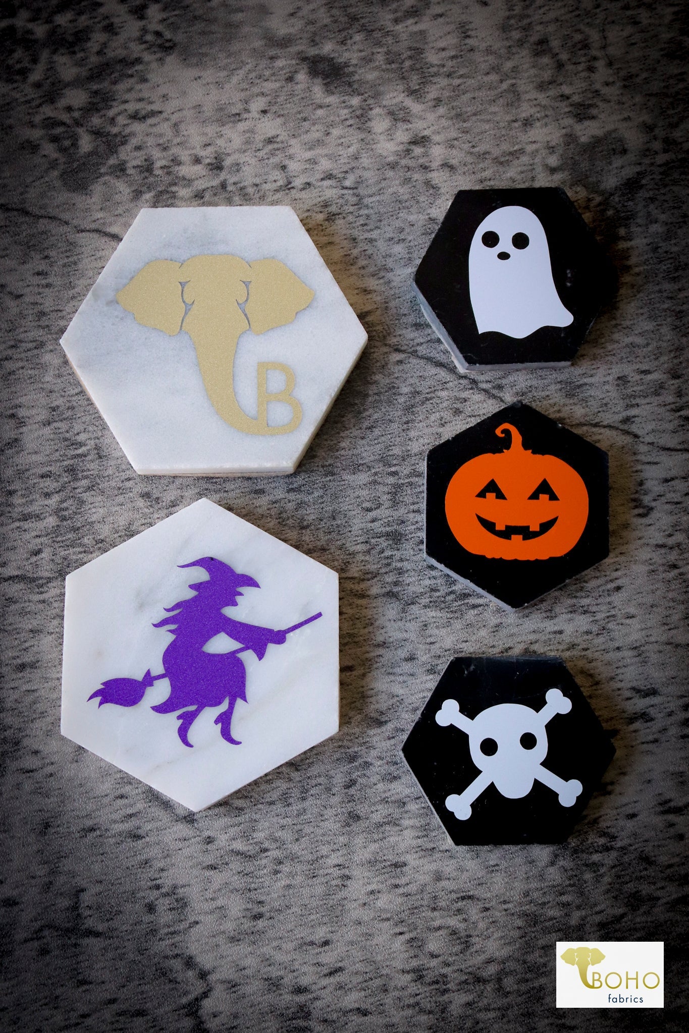 Mini Halloween Marble Pattern Weight Set (4 Pieces). FREE WITH ORDERS $100+ - Boho Fabrics - Pattern Weights