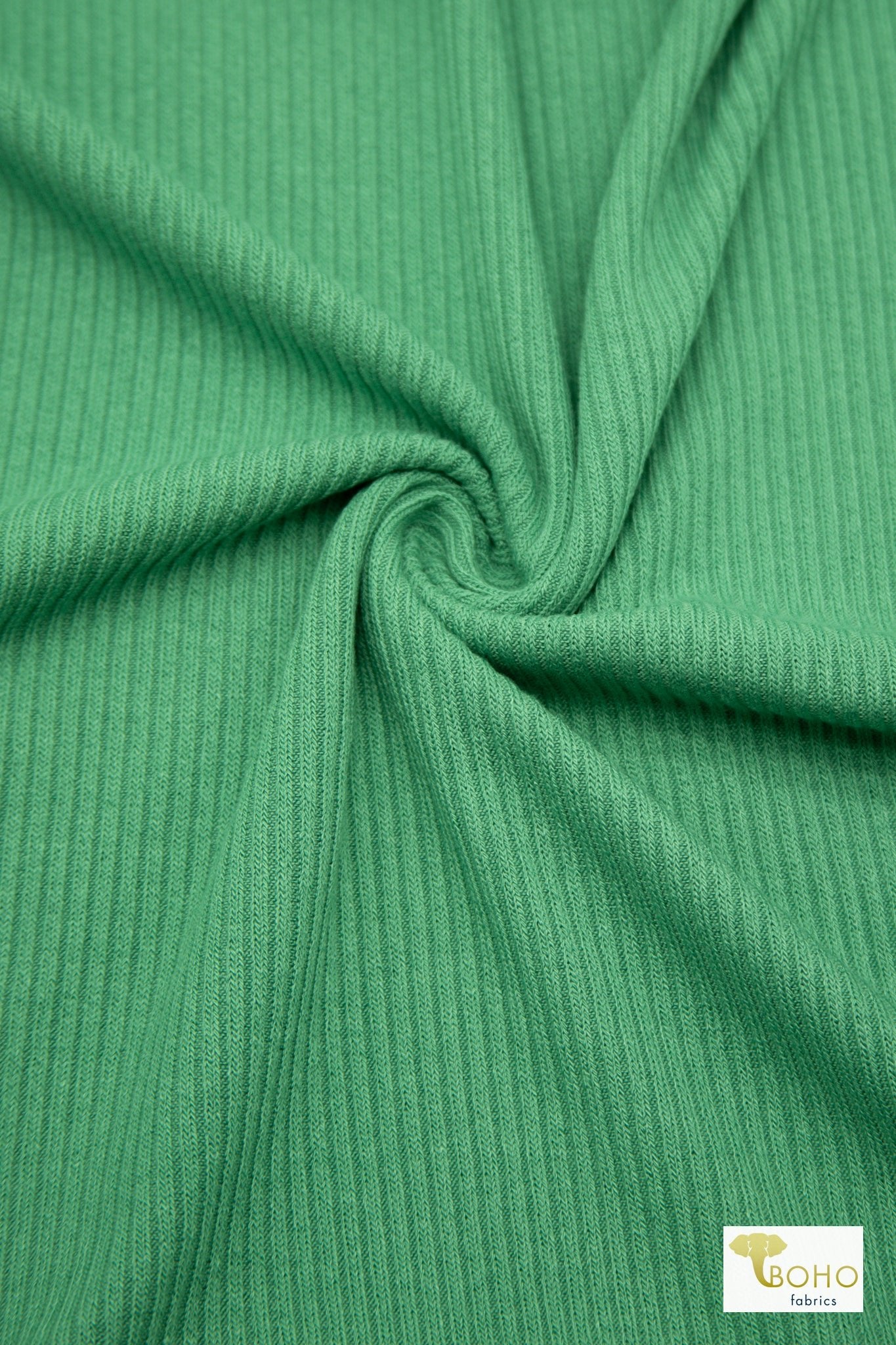 Mint Chip, Rib Knit Fabric - Boho Fabrics - Rib Solid, Knit Fabric