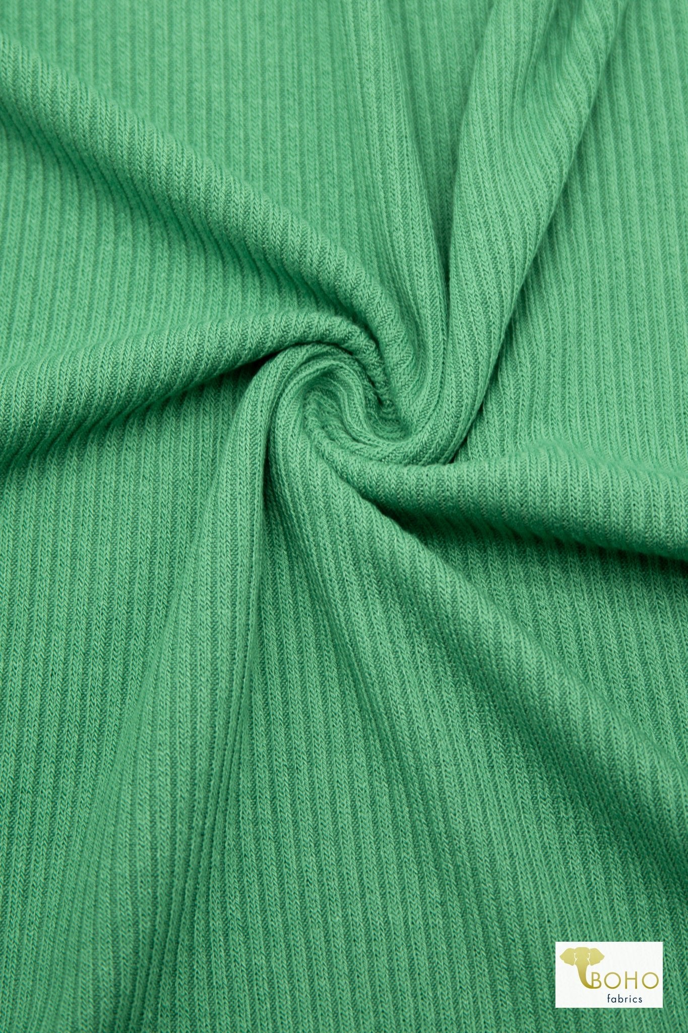 Mint Chip, Rib Knit Fabric - Boho Fabrics - Rib Solid, Knit Fabric