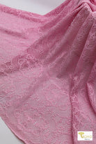 Pink ButterflyStretch Lace Fabric - Boho Fabrics - Stretch Lace Fabric