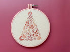 Pink Christmas Tree Embroidery Kit - Boho Fabrics - 