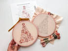 Pink Christmas Tree Embroidery Kit - Boho Fabrics - 