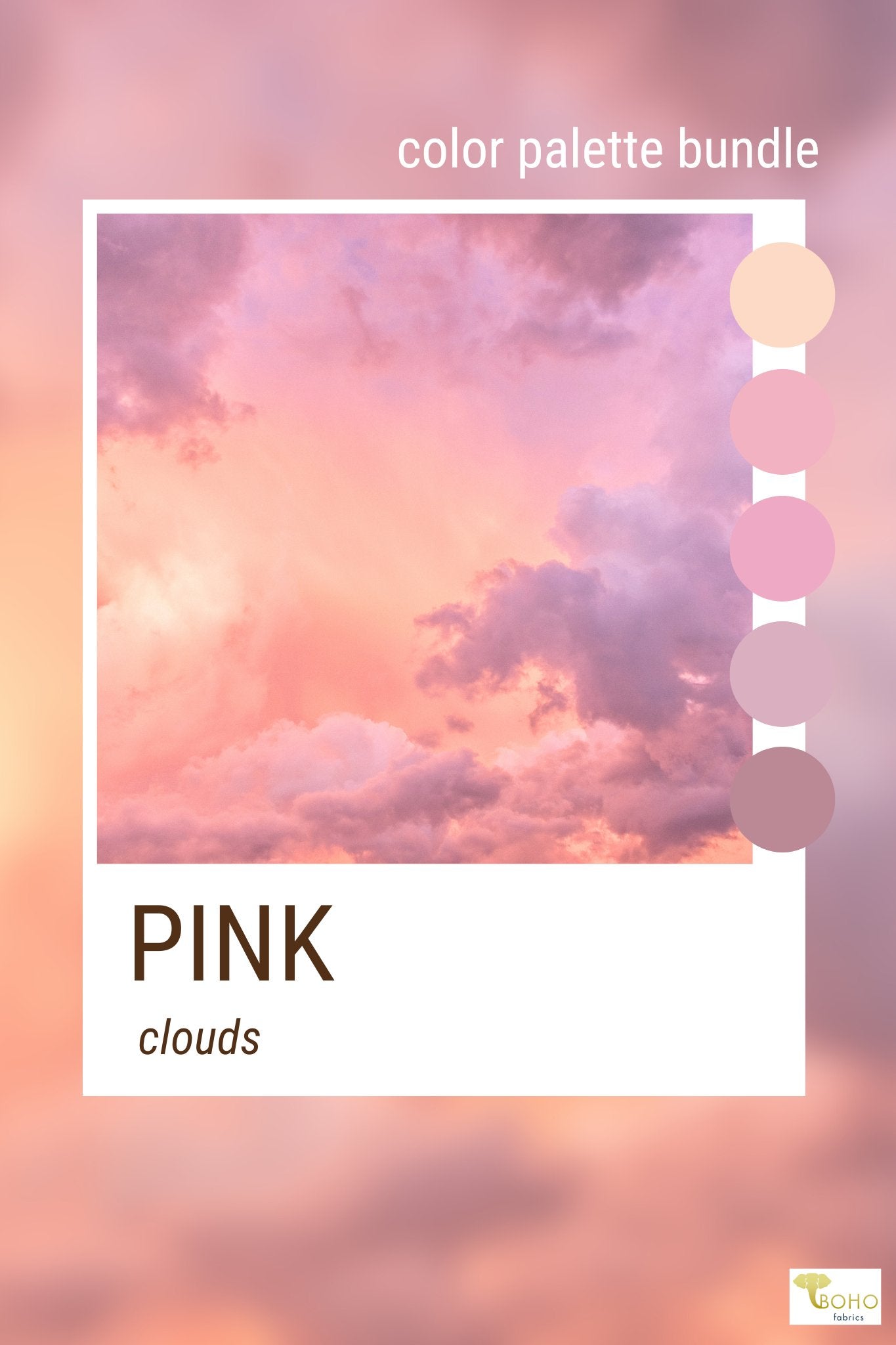 Pink Clouds, Mystery Color Palette Box. - Boho Fabrics - Fabric Bundles