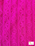 Pink Doilies, Stretch Lace Knit Fabric - Boho Fabrics - Stretch Lace Fabric