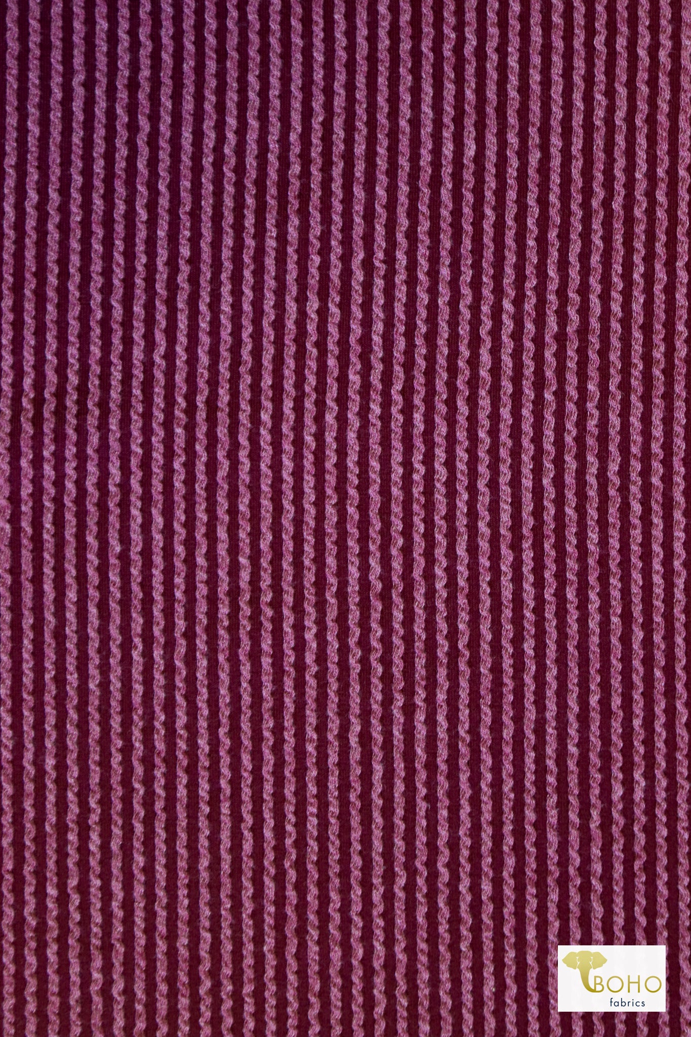 Raspberry 2 - Tone, Rib Knit Fabric - Boho Fabrics - Rib Solid, Knit Fabric