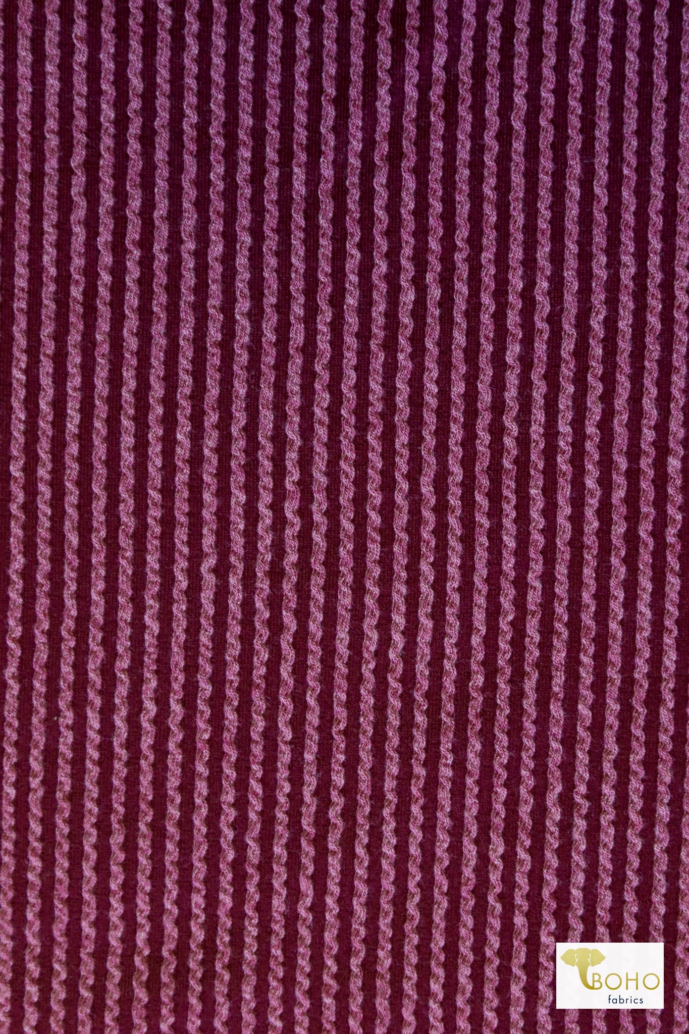 Raspberry 2 - Tone, Rib Knit Fabric - Boho Fabrics - Rib Solid, Knit Fabric