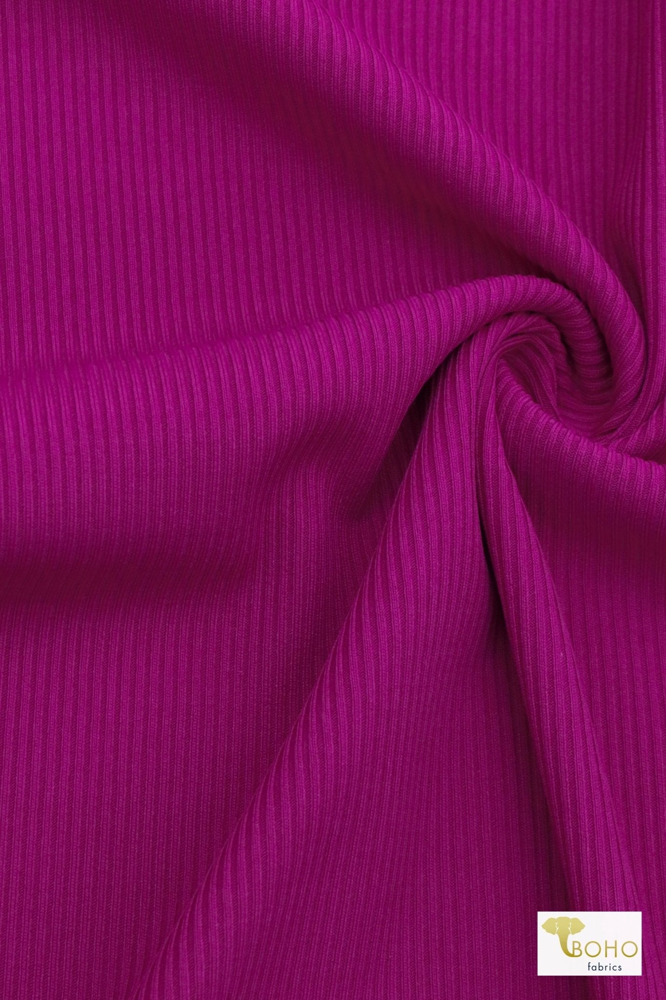 Raspberry, Athletic Rib Knit Fabric - Boho Fabrics - Athletic Knit Fabric