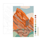 Red Rocks Meditative Art Paint by Number Kit - Boho Fabrics - 