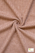 Rose Gold, Waffle Knit Fabric - Boho Fabrics - Waffle Knits