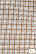 Rustic Blue Houndstooth, Ponte Knit Fabric - Boho Fabrics - Ponte Print, Knit Fabric