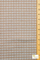 Rustic Blue Houndstooth, Ponte Knit Fabric - Boho Fabrics - Ponte Print, Knit Fabric