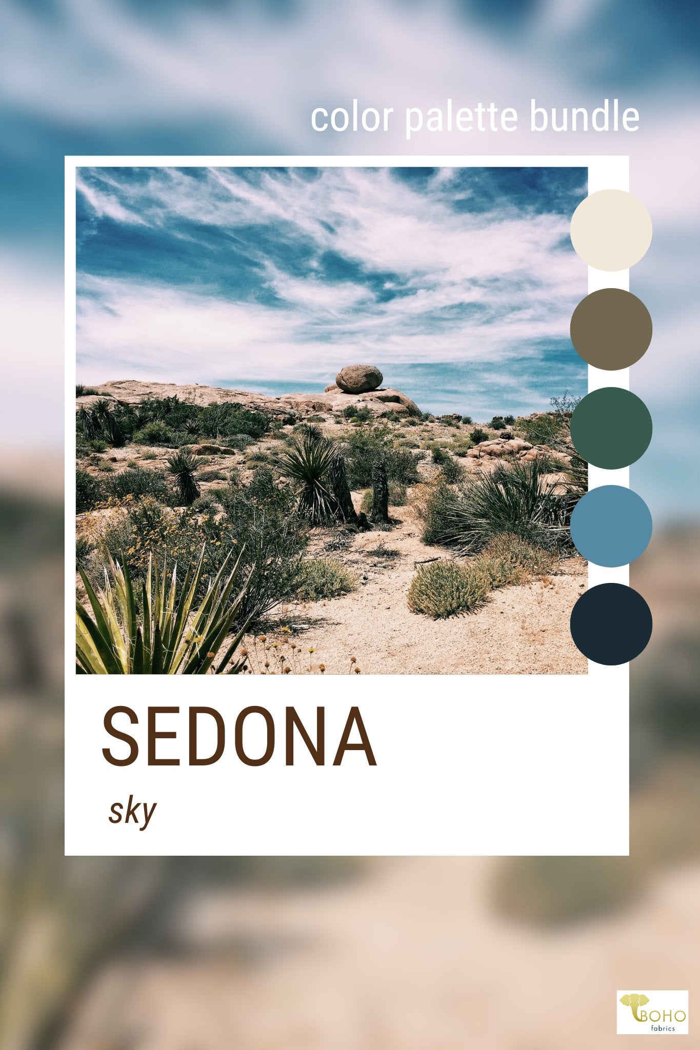 Sedona Sky, Mystery Color Palette Box. - Boho Fabrics - Fabric Bundles