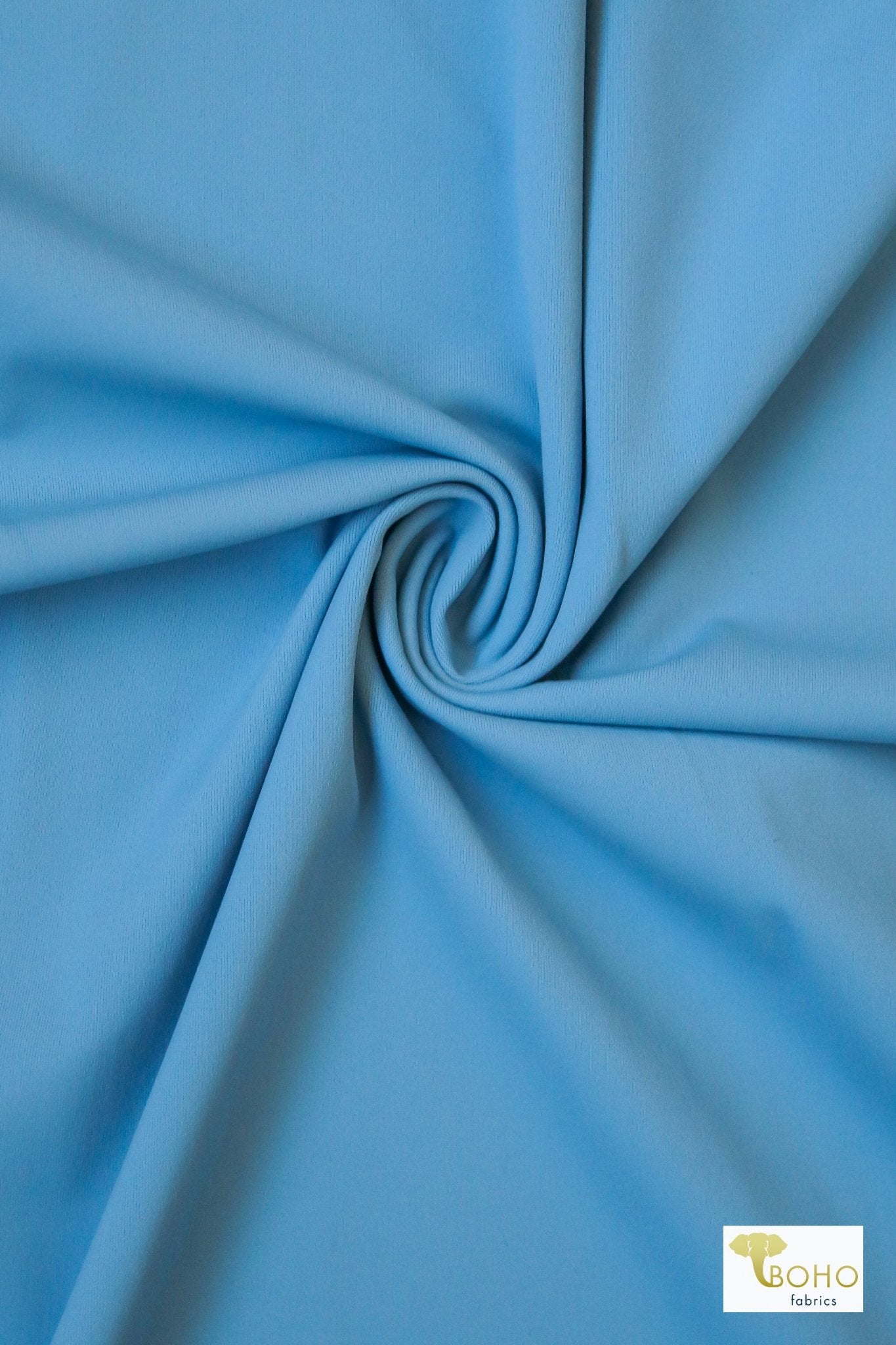 Sky Blue, Swim Solid Knit Fabric - Boho Fabrics