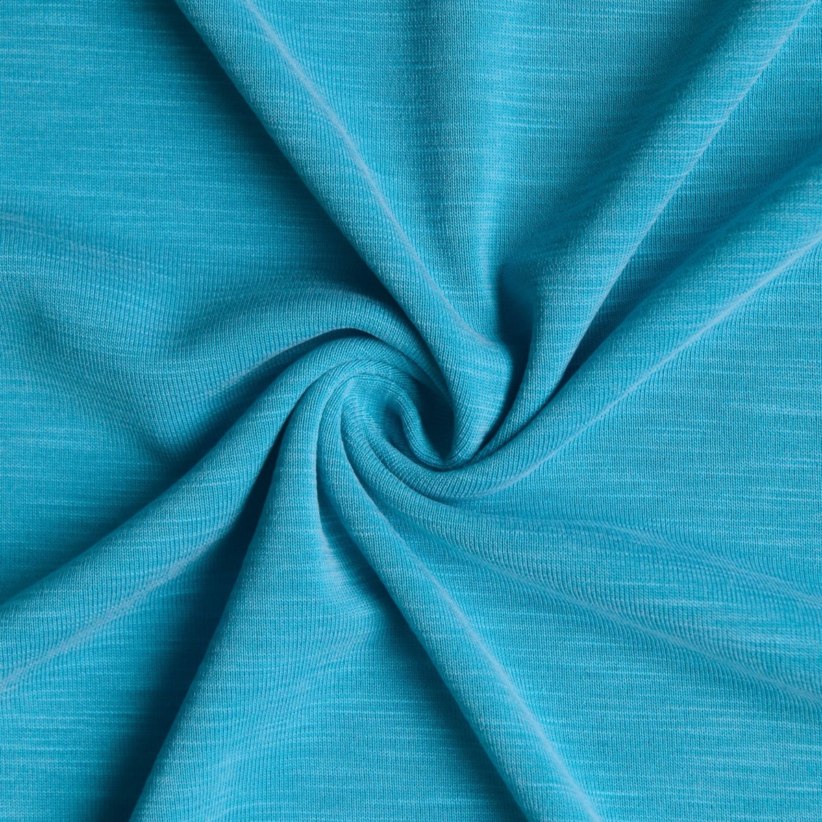 Slub Sea Blue Cupro Fabric - Boho Fabrics