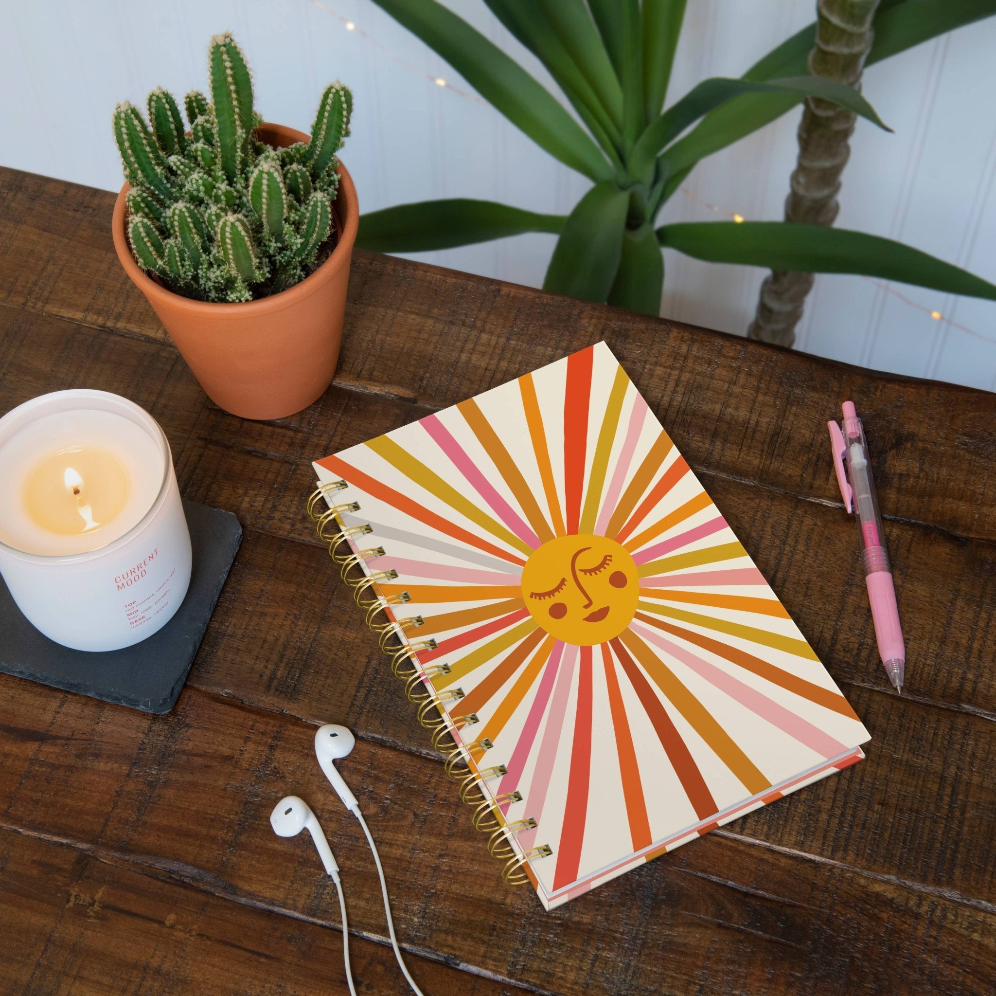 Spiral Notebook Retro Sunshine - Boho Fabrics - 