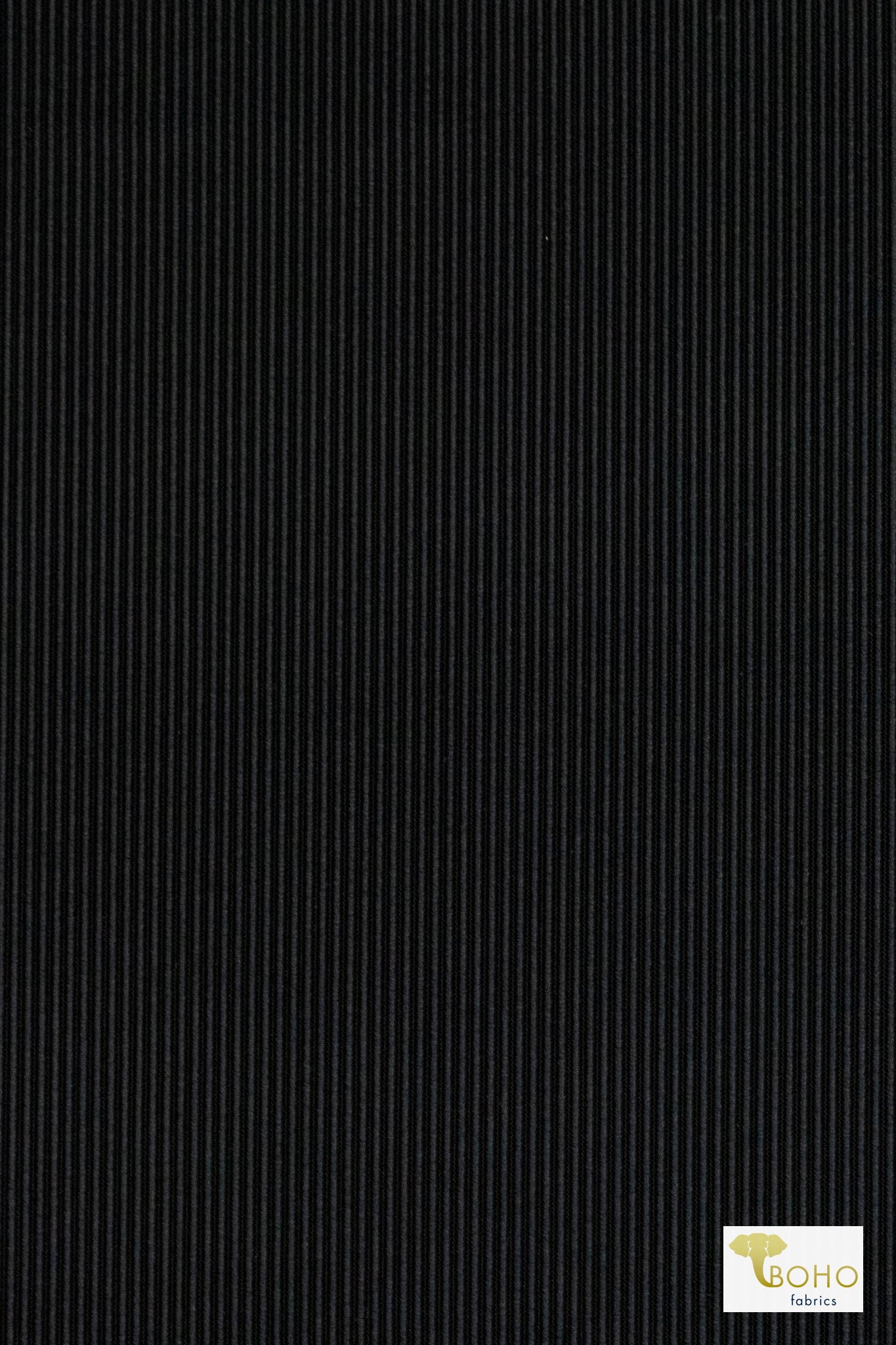 Stretch Corduroy Black Fabric - Boho Fabrics - Novelty Knit