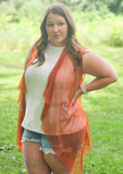 Stretch Mesh Solid in Rust. SM - 119. - Boho Fabrics - Stretch Mesh