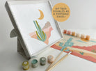 Sun + Moonlight Meditative Art Paint by Number Kit+ Easel - Boho Fabrics - 