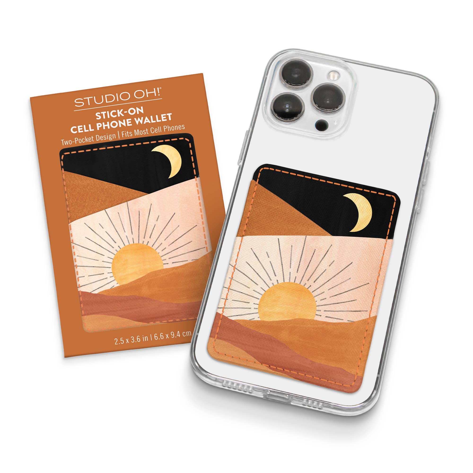 Sunrise Moon Cell Phone Wallet - Boho Fabrics - 