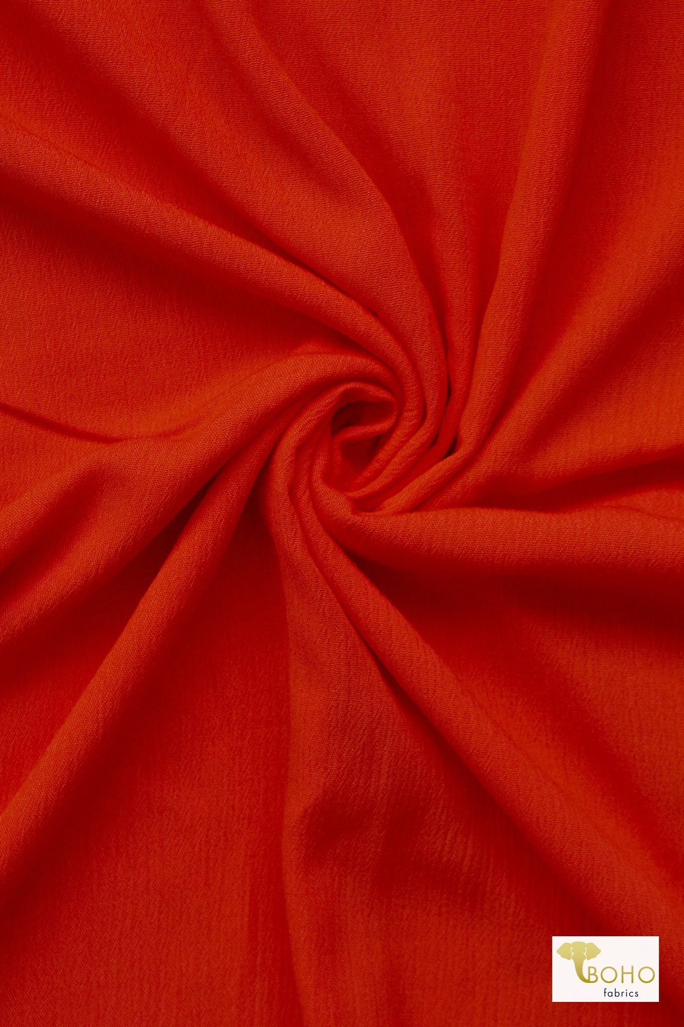 Sunset Orange, Crepe Woven Fabric - Boho Fabrics - Crepe, Woven