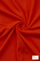 Sunset Orange, Crepe Woven Fabric - Boho Fabrics - Crepe, Woven